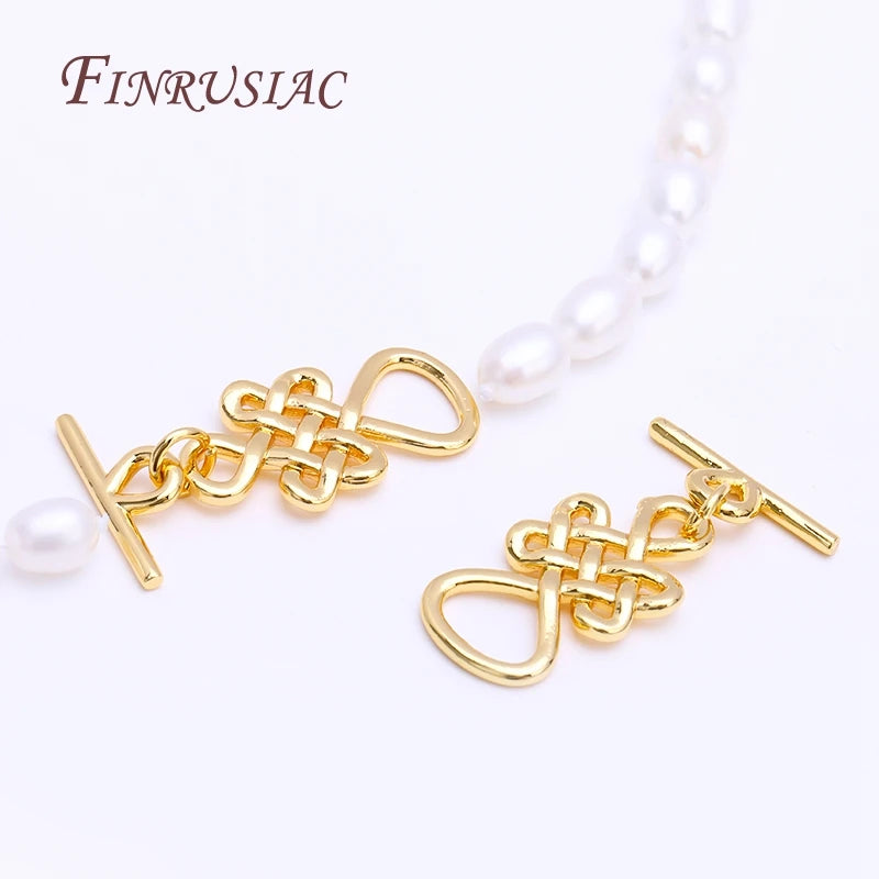 18K Gold Plated Brass OT Toggle Clasp for Bracelet & Necklace Jewelry Toggle Clasp P3 18K Real gold plated 5 Pieces