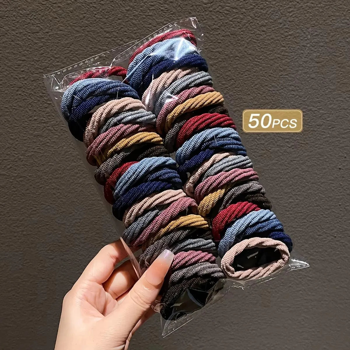 High Elastic Hair Ties – Rubber Ponytail Holders for Women Elastic Hair Ties P3 50PCs