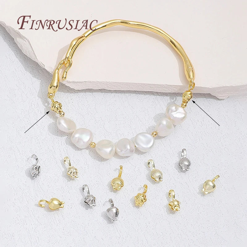 18K Gold Plated Star Double-Cup Bead Tips | DIY Jewelry Findings Jewelry Findings P3