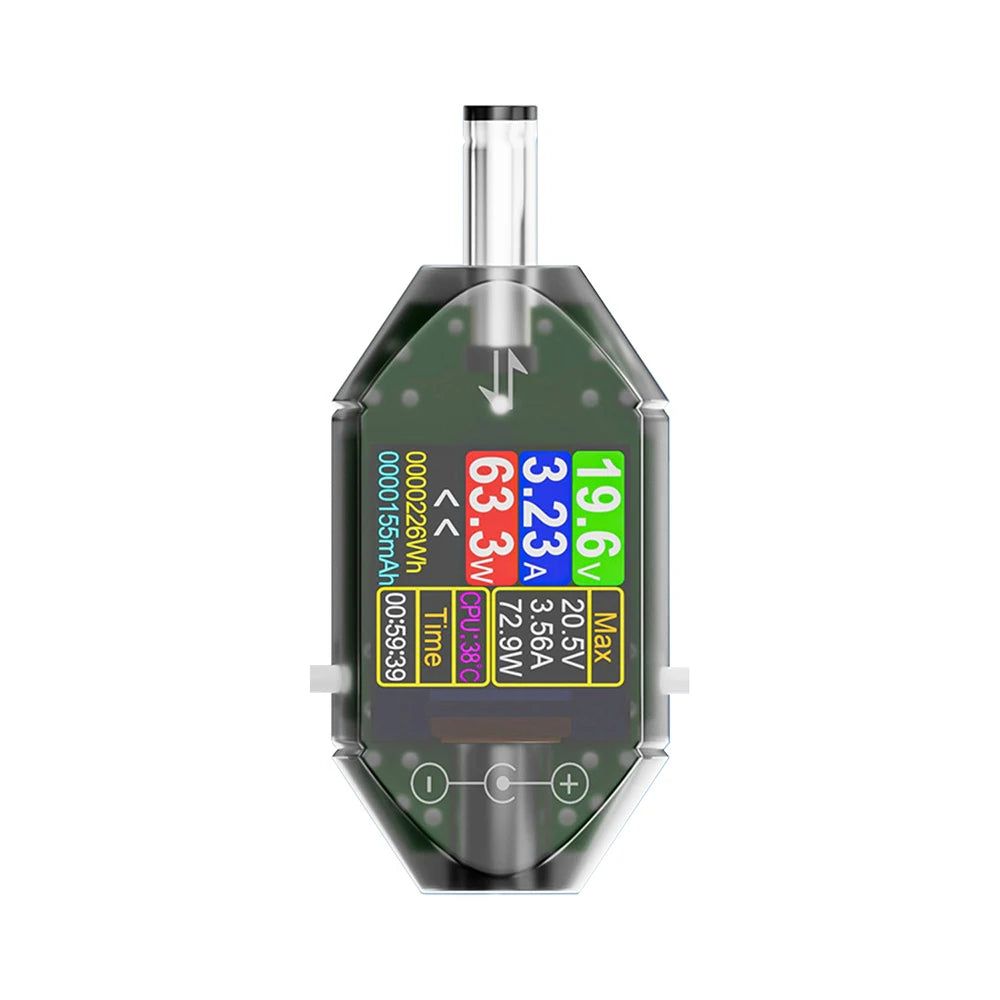Gaqqee DT550 DC Voltmeter Ammeter Wattmeter 4.5–50V 0–6A DC Power Meter P3 Black