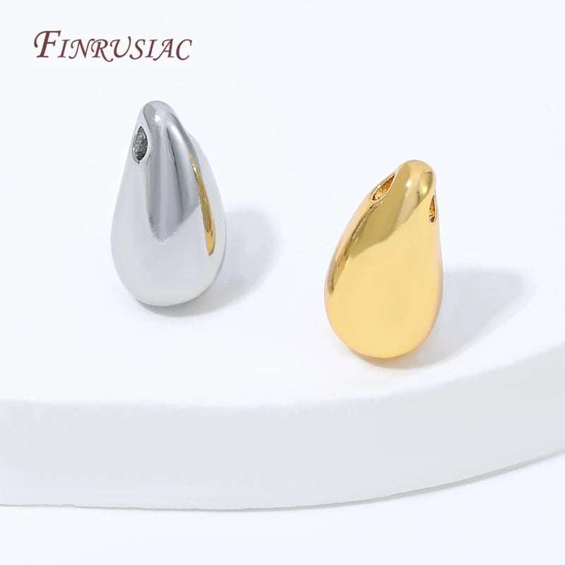 18K Gold Plated Teardrop Pendant Charm | DIY Jewelry Making Pendant Charm P3