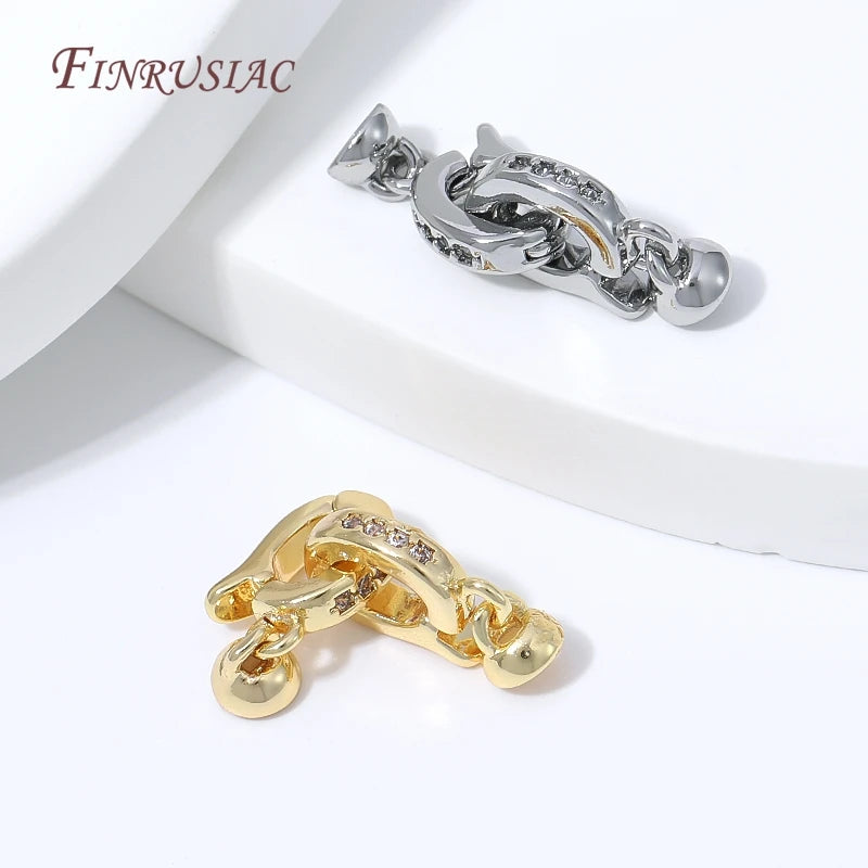 18K Gold Plated Rhinestone Crystal Clasp – DIY Jewelry Findings Jewelry Clasp Findings P3