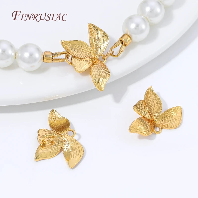 18K Gold Plated Brass Flower Charms – DIY Jewelry Findings Jewelry Charms P3
