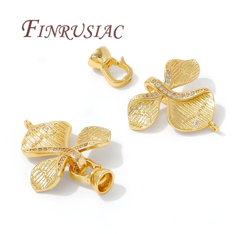 18K Gold Plated Magnetic Clasp | Pearl Bracelet Necklace DIY Jewelry Clasp Findings P3