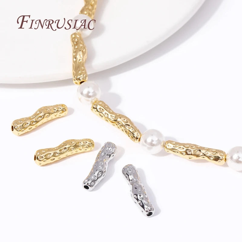18K Gold Plated Brass Hollow Tube Spacer Beads | DIY Jewelry Jewelry Spacer Beads P3