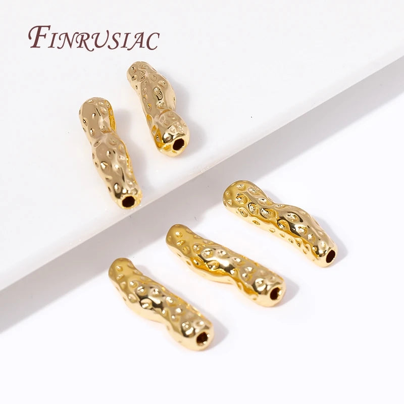 18K Gold Plated Brass Hollow Tube Spacer Beads | DIY Jewelry Jewelry Spacer Beads P3