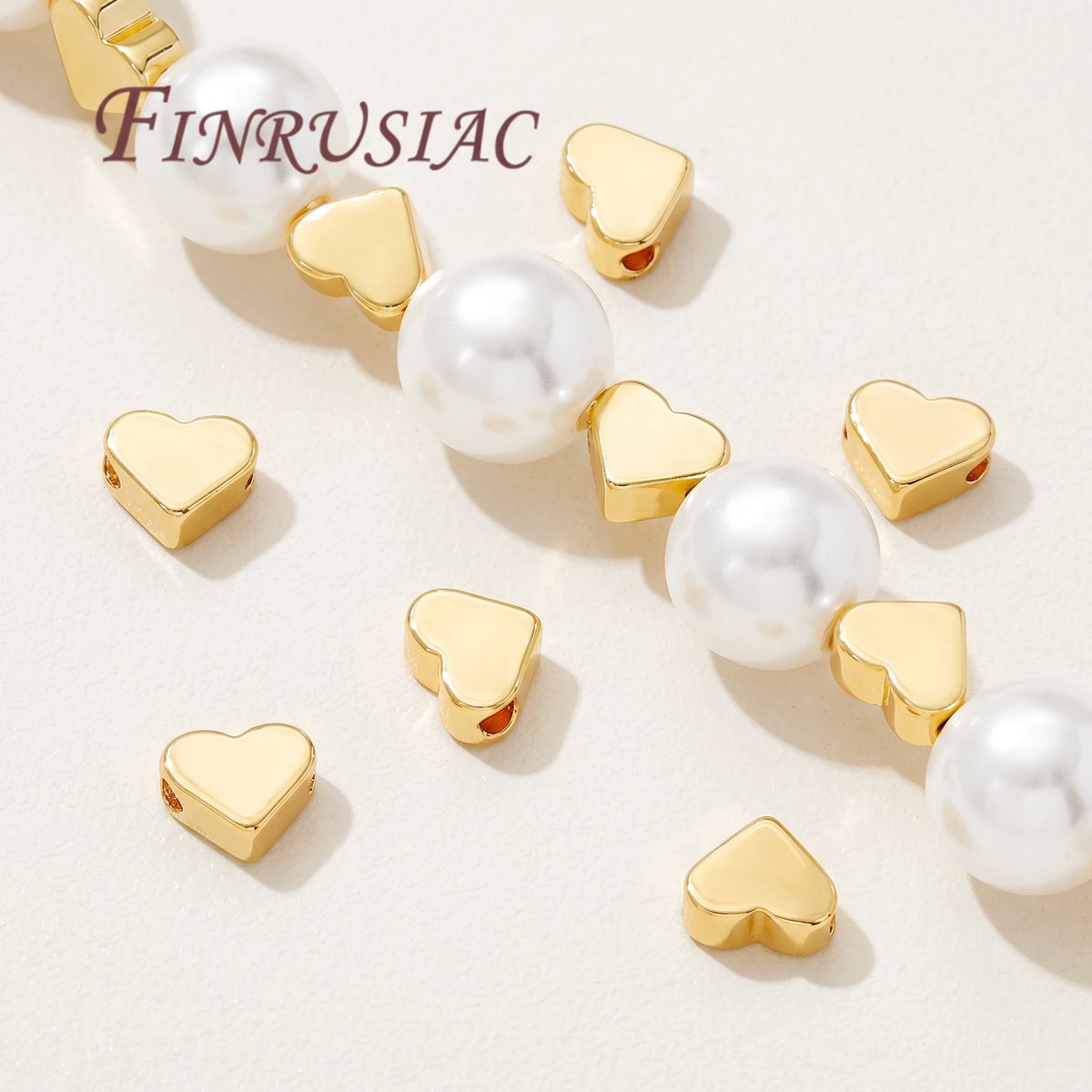 Heart Spacer Beads 18K Gold Plated – DIY Jewelry Findings Jewelry Spacer Beads P3