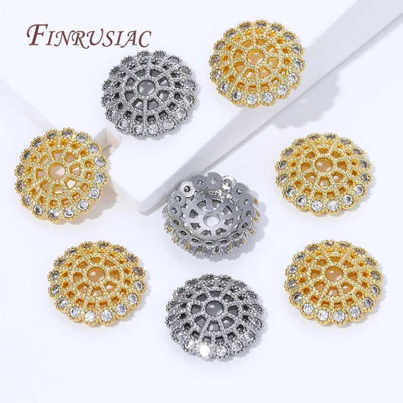 13mm 18K Gold Plated Brass Bead Caps – DIY Jewelry Findings Bead Caps Findings P3