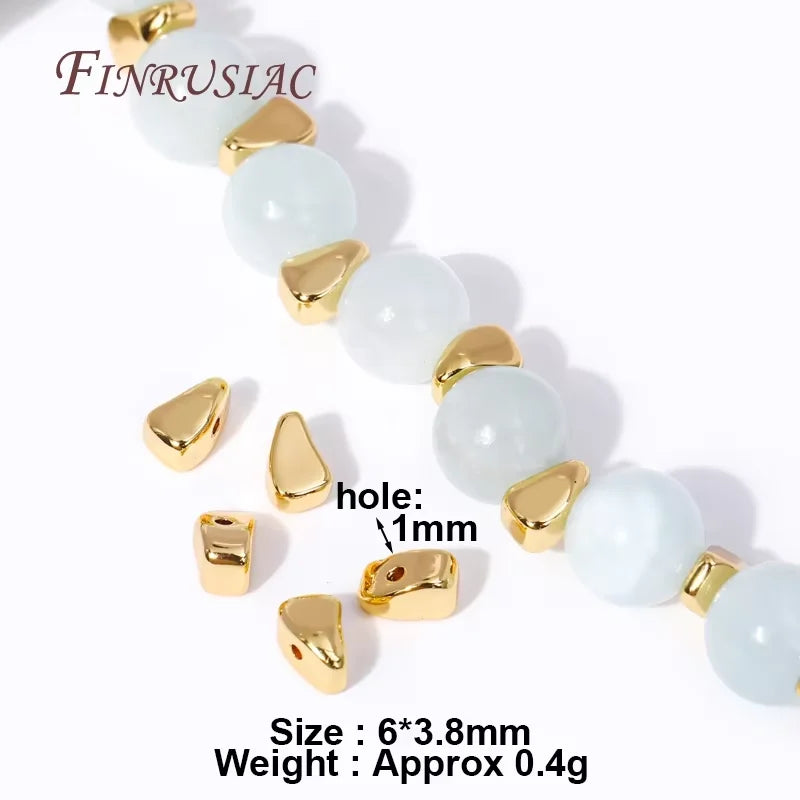 18K Gold Plated Brass Spacer Beads for DIY Jewelry Making Jewelry Spacer Beads P3 18K Gold Plated 4 pieces