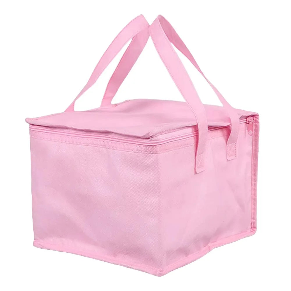 Insulated Thermal Cooler Bag | Aluminum Foil Lunch Tote Insulated Cooler Bag P3 Pink 220x220x190mm