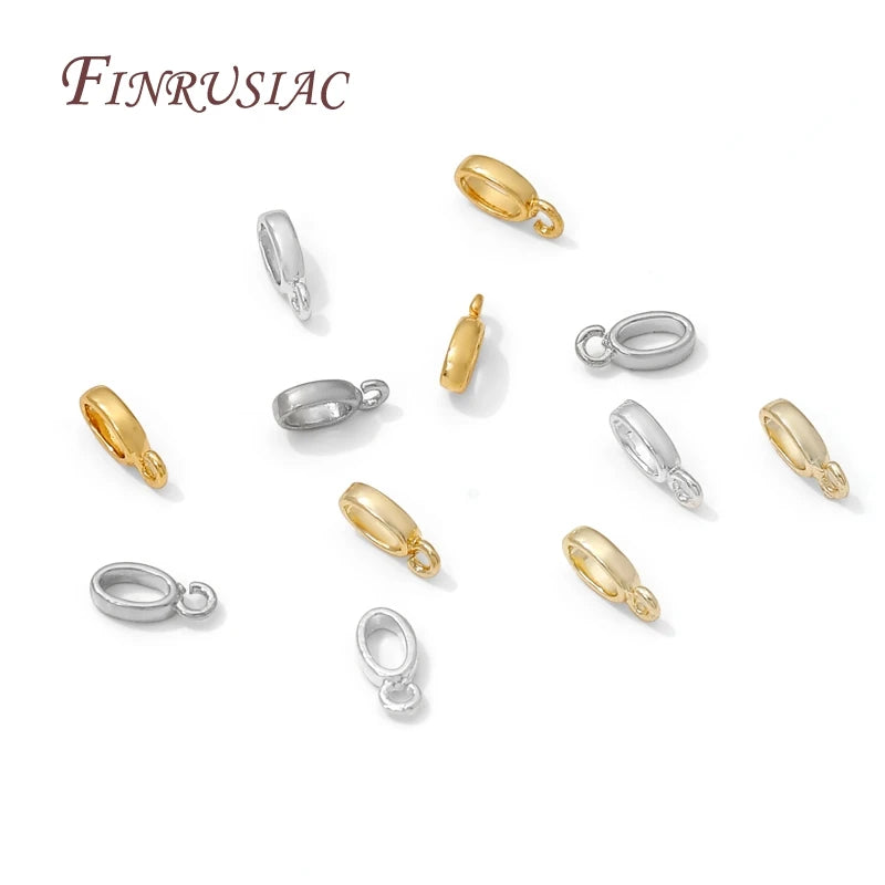 18K Gold Plated Bail Connectors – DIY Pendant Necklace Findings Pendant Bail Connector P3