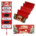 Christmas Cash Gift Envelope – 10 Slots Santa Folding Wallet Holiday Gift Envelope P3 Red