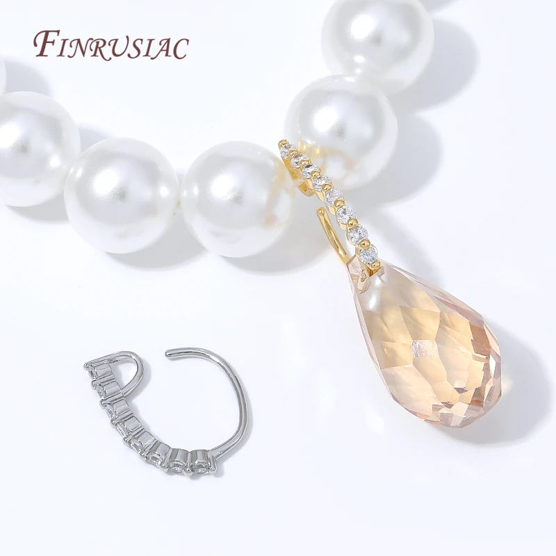 18K Gold Plated C-Shape Rhinestone Pendant Bail – DIY Jewelry Jewelry Findings P3