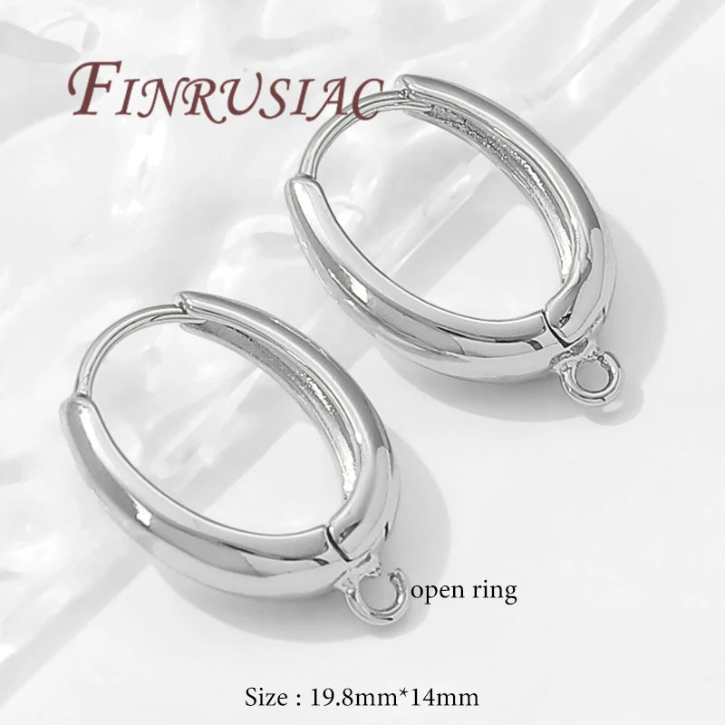 18K Gold Plated French Earring Hooks – Brass DIY Earwires Earring Hook Findings P3 Rhodium Plated 3 pairs
