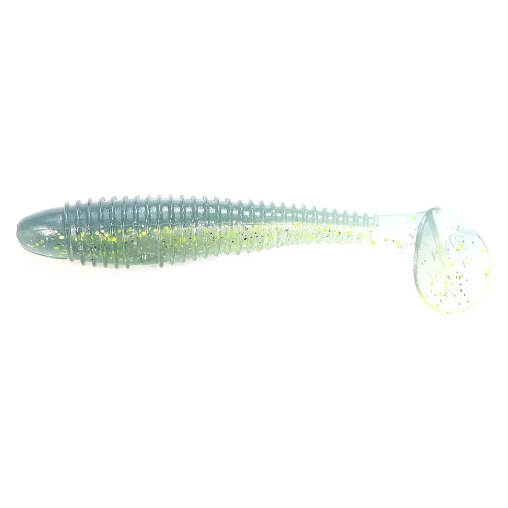 B&U Soft Swimbait Paddle Tail Lure – Pike Zander Bass Soft Fishing Lure P3 light blue 3pcs-110mm-10.5g