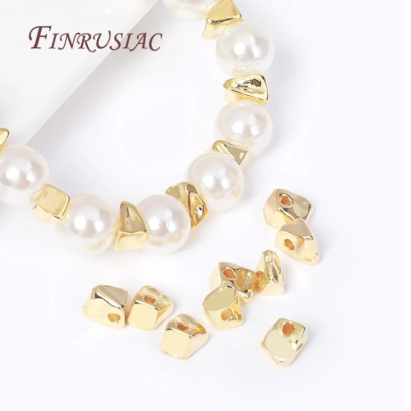 18K Gold Plated Brass Irregular Spacer Beads – DIY Jewelry Jewelry Spacer Beads P3