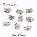50-Pack 14K Gold Plated Earring Backs – Stud Locking Stoppers Earring Backs Findings P3 Rhodium Plated 100pcs