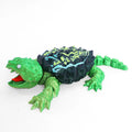 3D Printed Articulated Turtle Fidget Toy | Flexible Reptile Figurine Fidget Figurine Toy P3 Protective Turtle