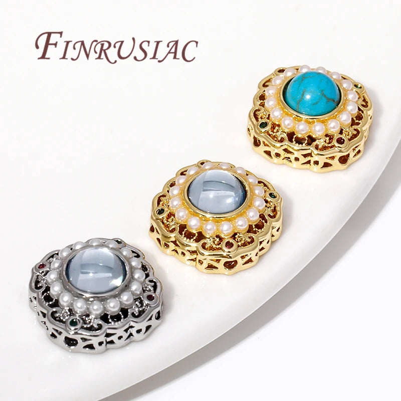18K Gold Plated Brass Pearl Spacer Beads for DIY Jewelry Jewelry Spacer Beads P3