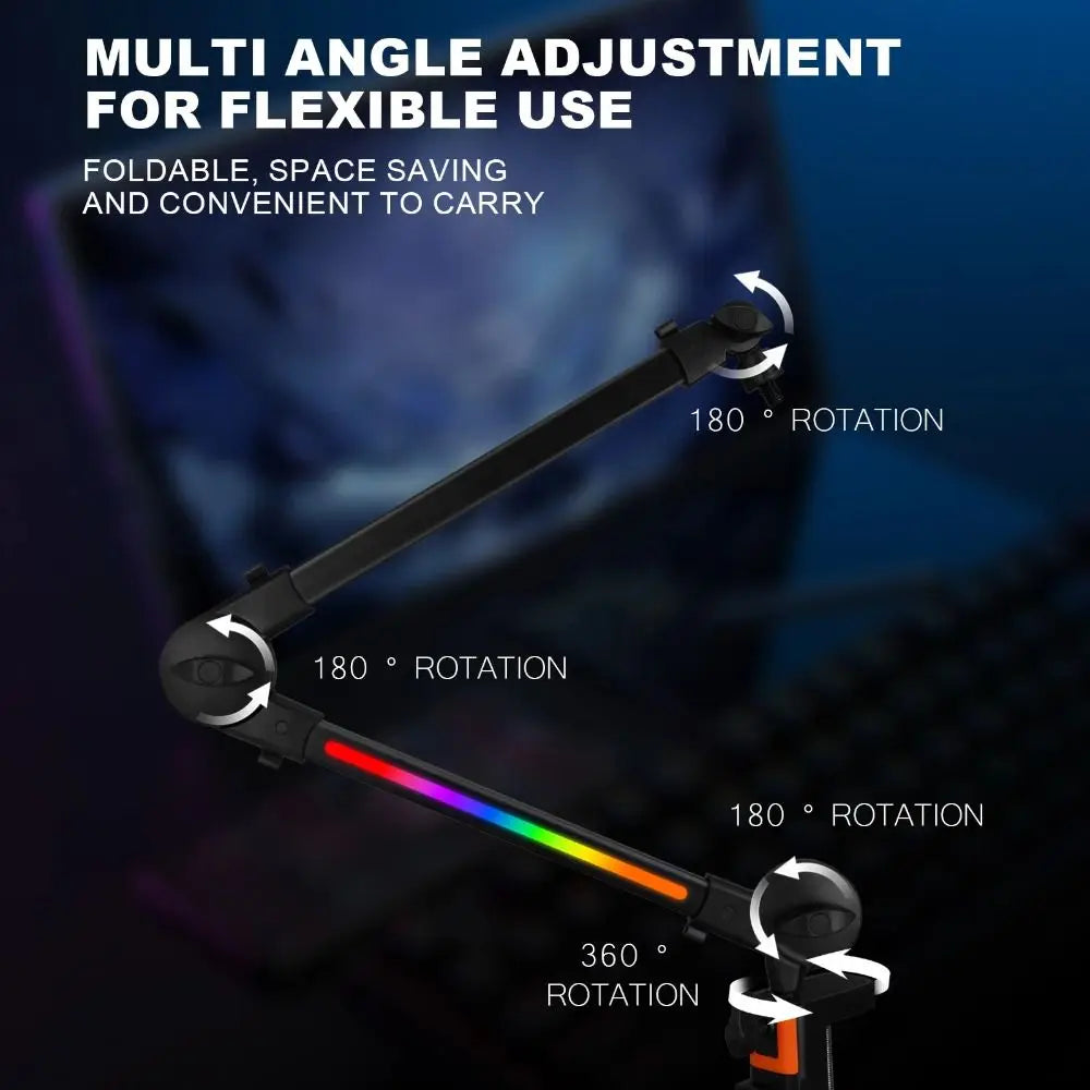 360° Desk Microphone Boom Arm Stand – Gaming & Studio Microphone Boom Arm P3