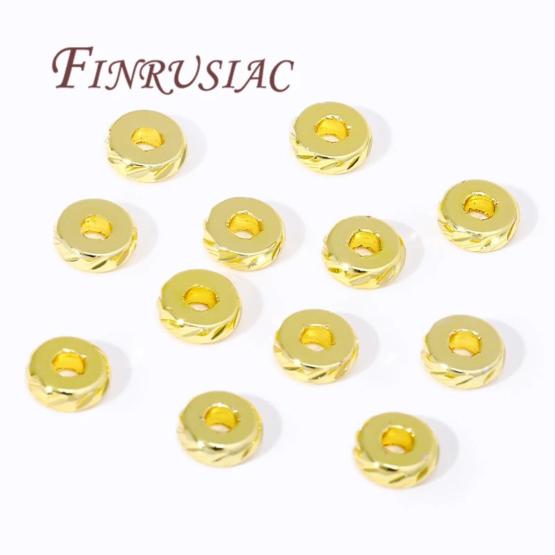 18K Gold Plated Spacer Beads 3mm–8mm | DIY Jewelry Making Jewelry Spacer Beads P3