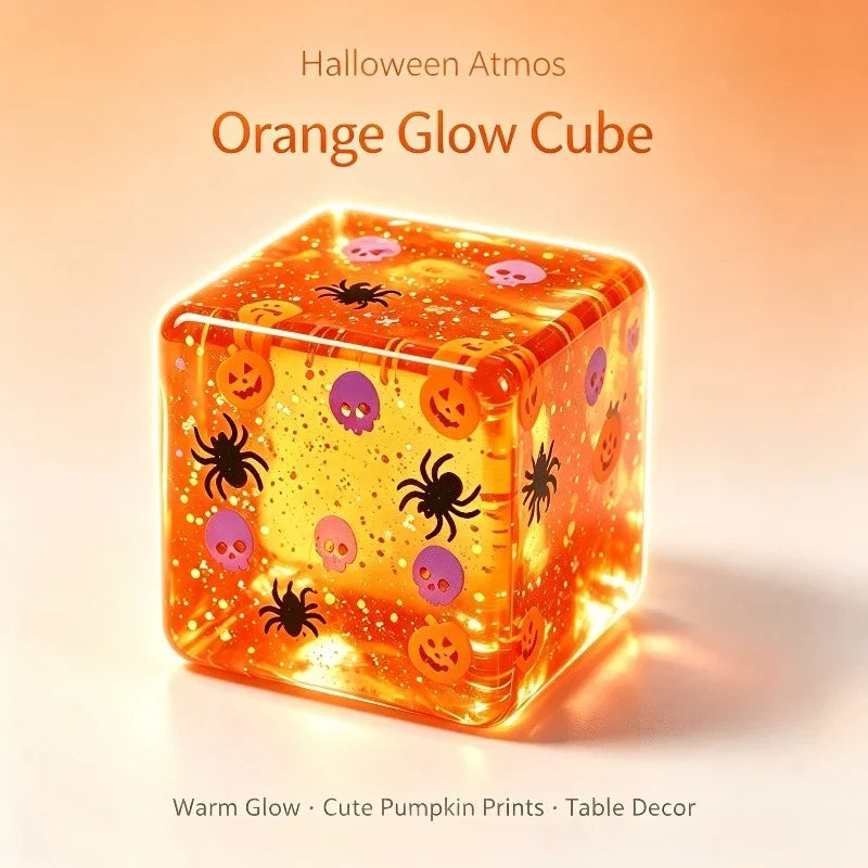 Halloween Ice Cube Squishy Toy – Pumpkin Spider Fidget Squishy Fidget Toy P3