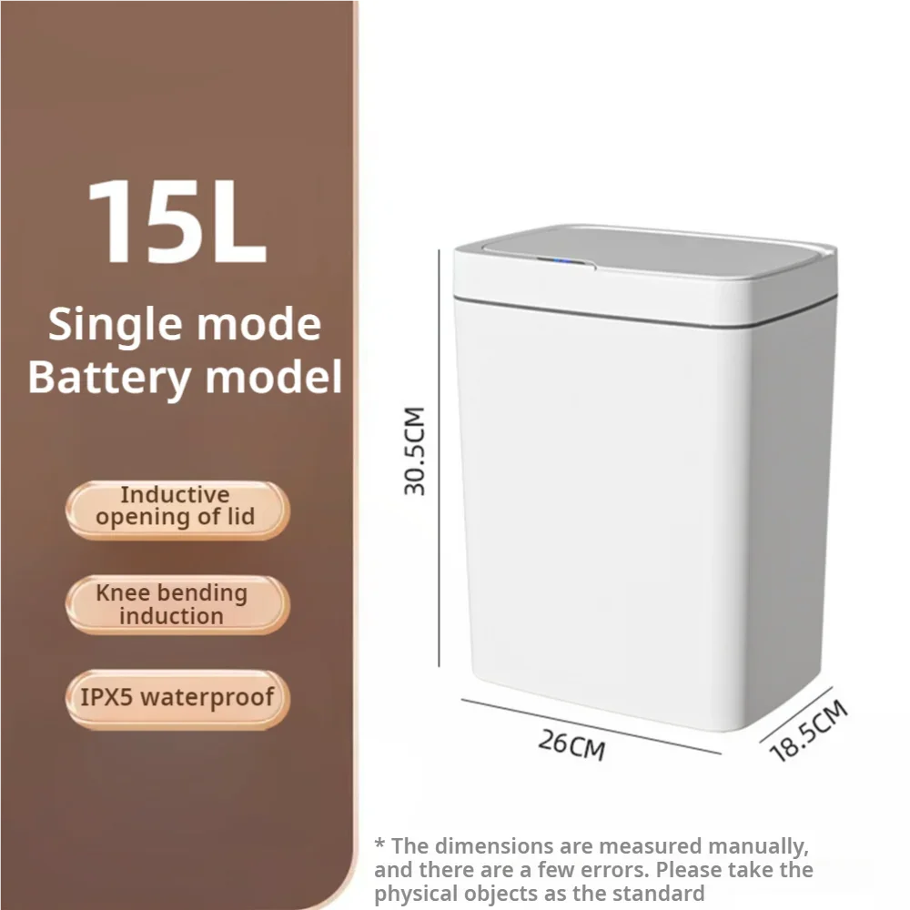 Smart Touchless Trash Can Auto Bagging Sensor Bin 15L Smart Sensor Bin P3 white 15L