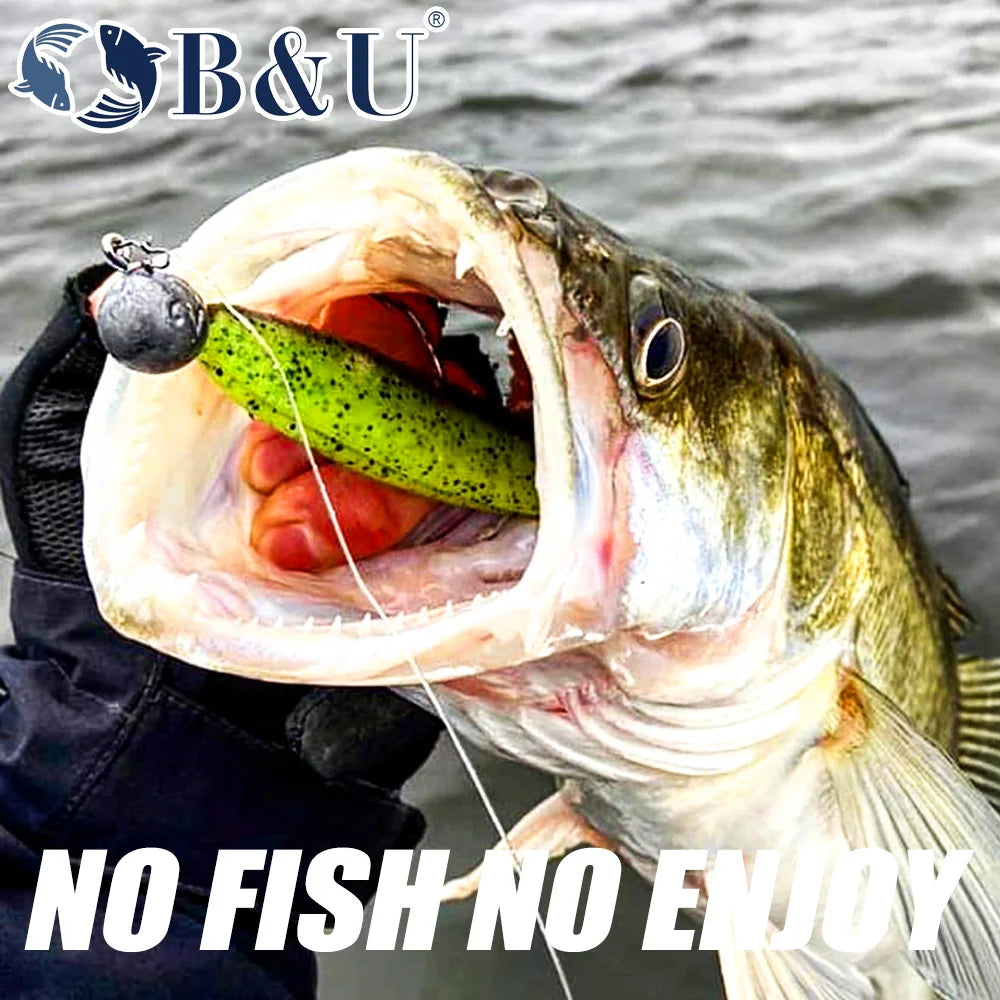 B&U Easy Shiner T-Tail Shad Soft Lures 50/70/90mm – Bass Pike Soft Fishing Lure P3