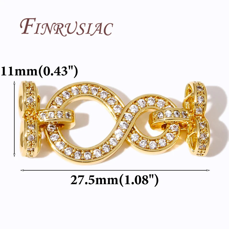 18K Gold Plated Connector Clasp – DIY Bracelet Jewelry Fastener Jewelry Connector Clasp P3 18K Real Gold Plated 1 Piece