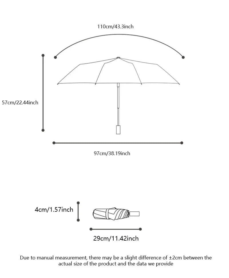 Windproof Auto Folding Umbrella – Compact UV & Rain Cover Folding Umbrella P3