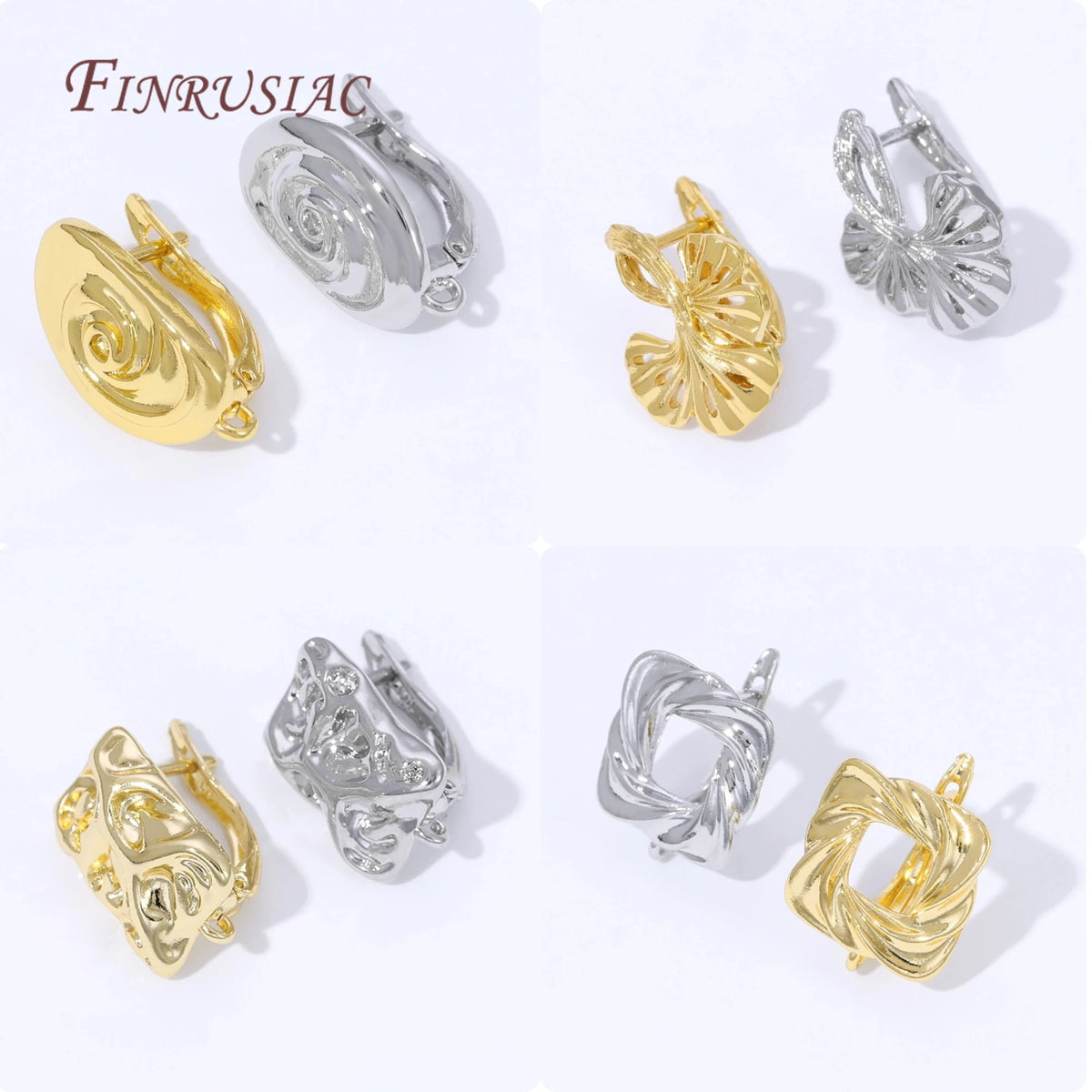 18K Gold Plated Brass Earring Hook Clasps | DIY Jewelry Making Earring Hook Clasps P3