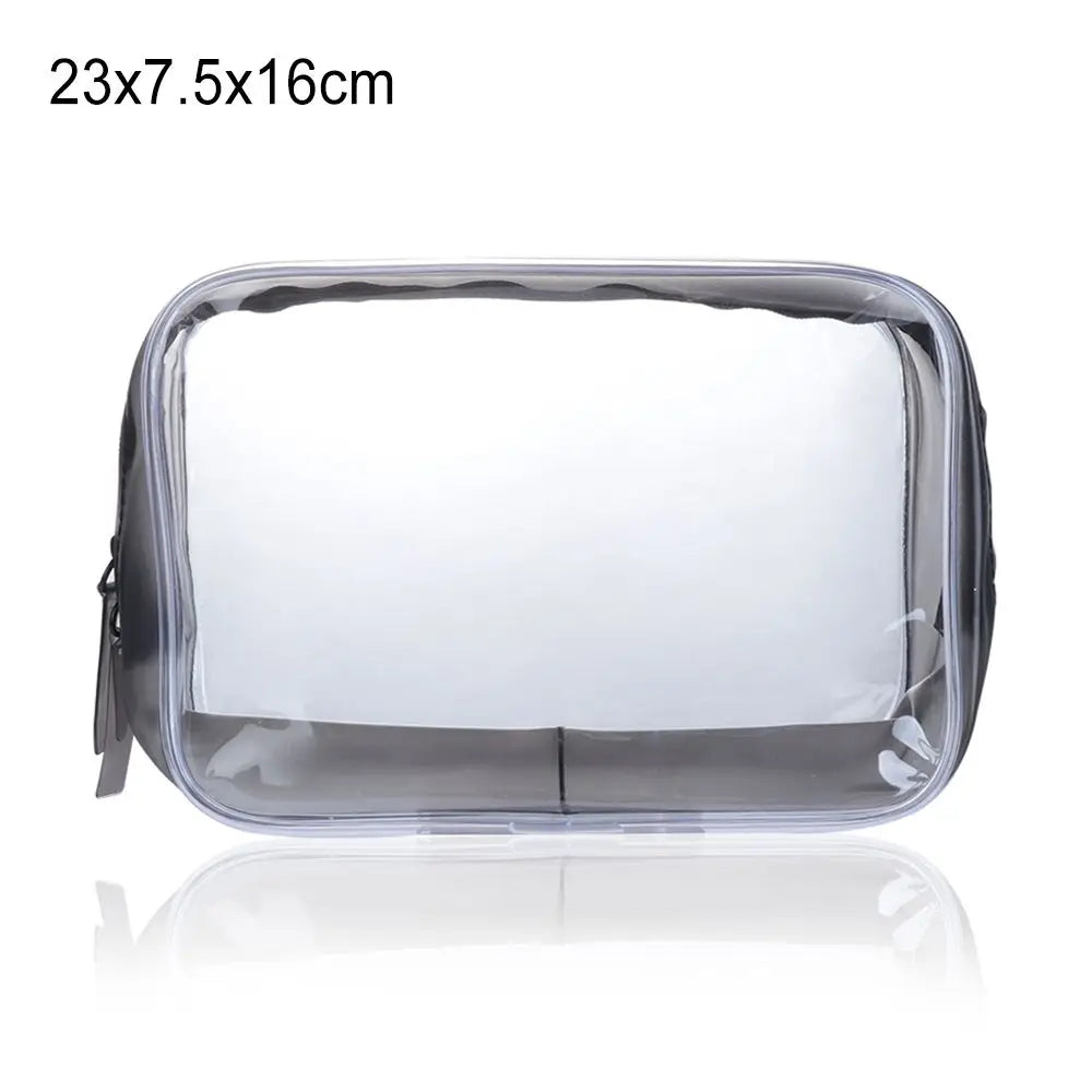 Clear PVC Zipper Cosmetic Bag – Travel Makeup Toiletry Organizer Cosmetic Bag P3 23x7.5x16cm