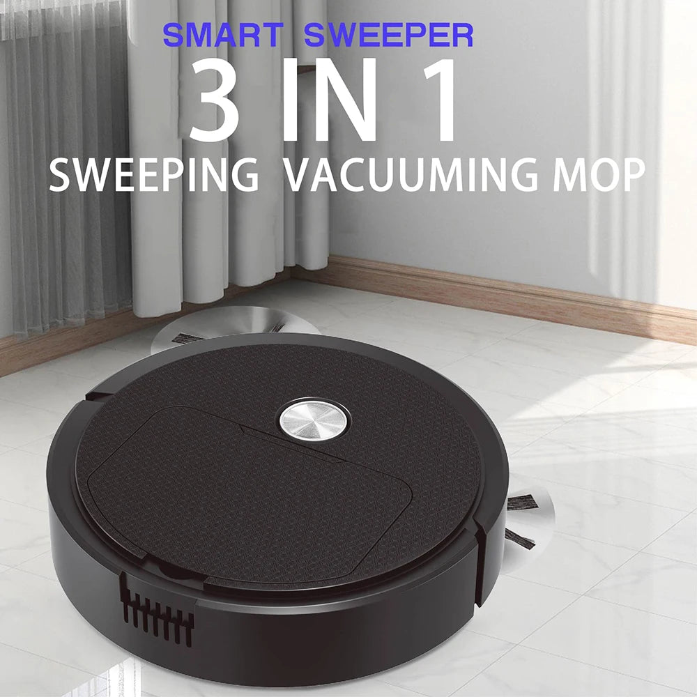 Donirt 3-in-1 Robot Vacuum – Sweep, Mop & Suction Wireless Robot Vacuum Cleaner P3 ZB230A Black