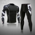Men's Thermal Compression Long Johns Set – Quick-Dry Sport Thermal Underwear Set P3 sets M