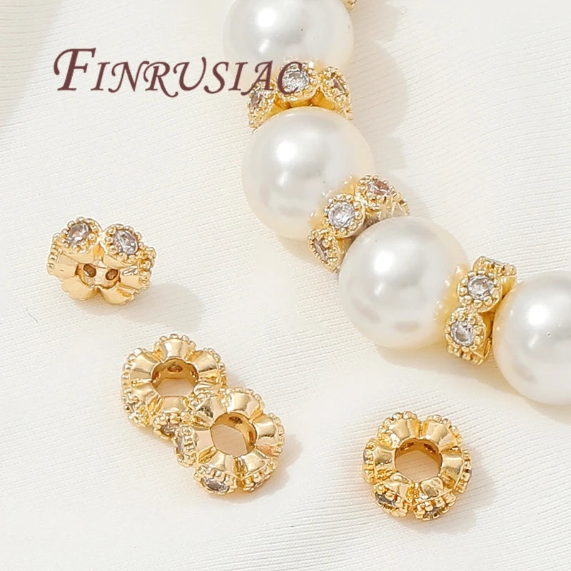 6mm 18K Gold Plated Rhinestone Spacer Beads – DIY Jewelry Making Jewelry Spacer Beads P3
