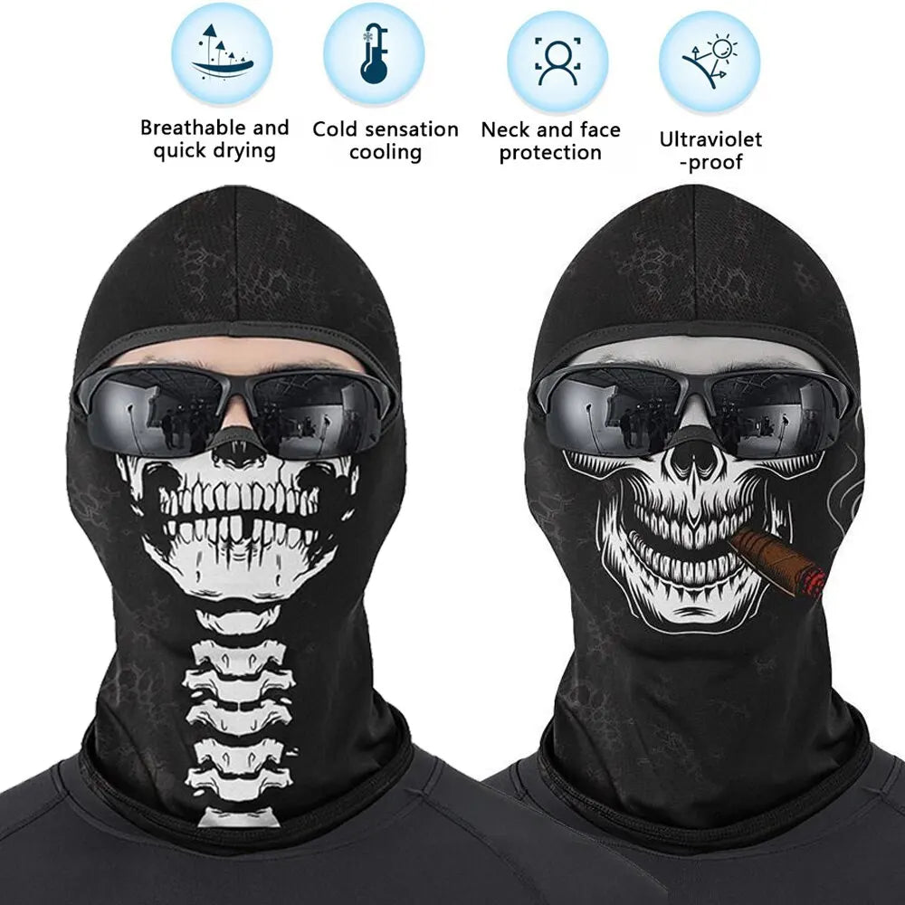 Skull Balaclava Face Mask – Windproof Outdoor Riding Headwear Balaclava Face Mask P3