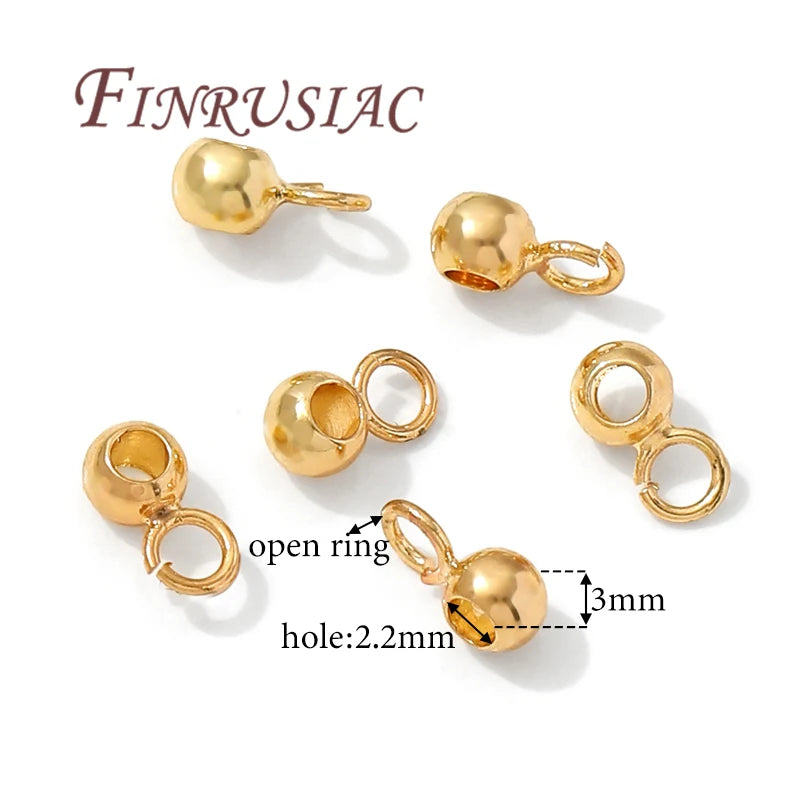 18K Gold Plated Pendant Bails with Open Rings | DIY Jewelry Findings Jewelry Findings P3 KC Gold Color 20 pieces