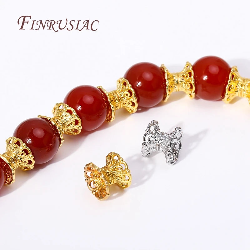 18K Gold Plated Lace Spacer Bead Caps 5x7mm – DIY Jewelry Jewelry Bead Caps P3