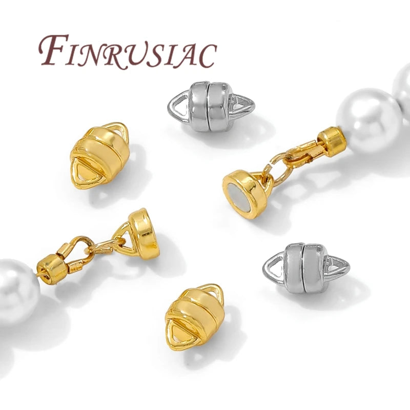 18K Gold Plated Magnetic Clasp 6x10mm – Bracelet & Necklace Magnetic Jewelry Clasp P3