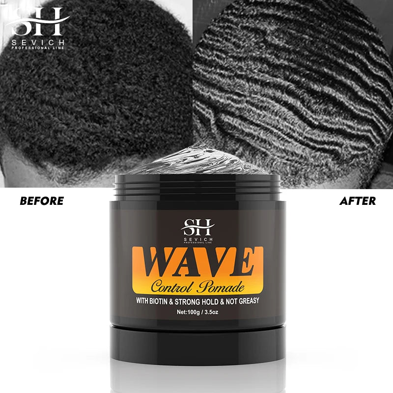 Sevich 360 Wave Pomade – Strong Hold Hair Wax & Edge Control Hair Styling Pomade P3 360 Wavy Gel