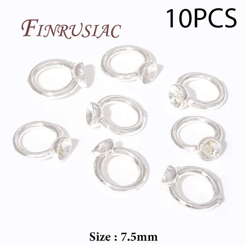 18K Gold Plated Crimp Beads, End Caps & Lobster Clasps Jewelry Findings P3 Silver Plated