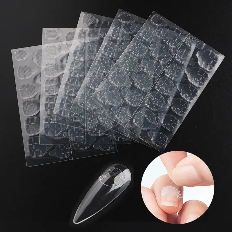120pcs Double-Sided Nail Glue Stickers for False Nails – 5 Sheets Nail Adhesive Stickers P3