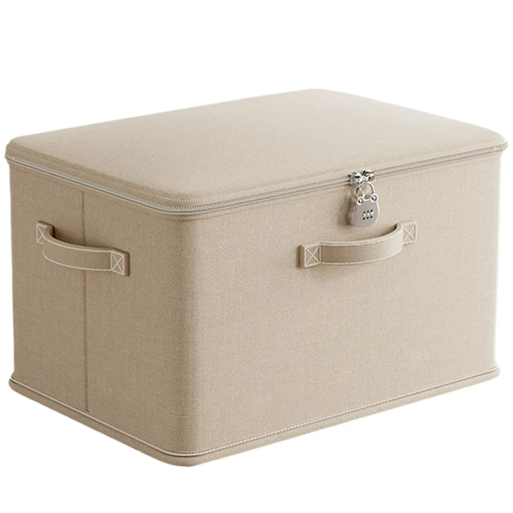 Lockable Storage Box with Handle – Stackable Organizer Bin Lockable Storage Bin P3