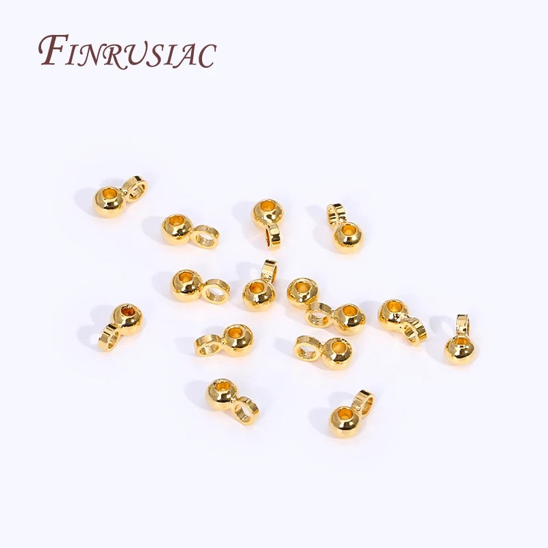 18K Gold Plated 2.5mm Pendant Bail Beads | DIY Jewelry Findings Jewelry Findings P3