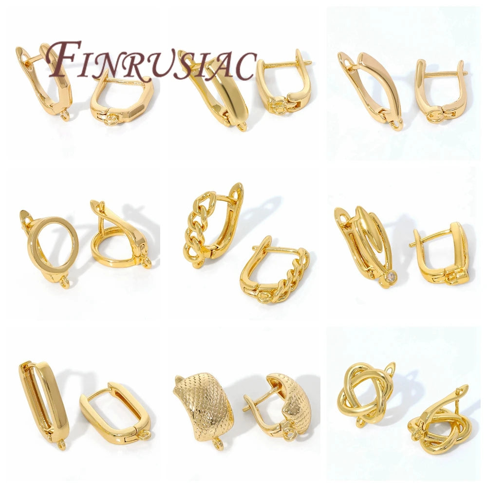 18K Gold Plated Earring Hooks & Clasps | DIY Jewelry Findings Earring Hooks Findings P3