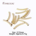 18K Gold Plated Brass Curved Tube Beads Connector | DIY Jewelry Jewelry Findings P3 18K gold plated 2 Pieces