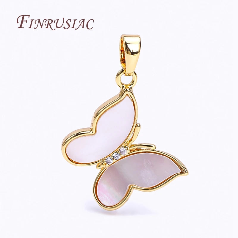 Gold Plated Zircon Butterfly Charm Pendants – DIY Jewelry Jewelry Charm Pendant P3
