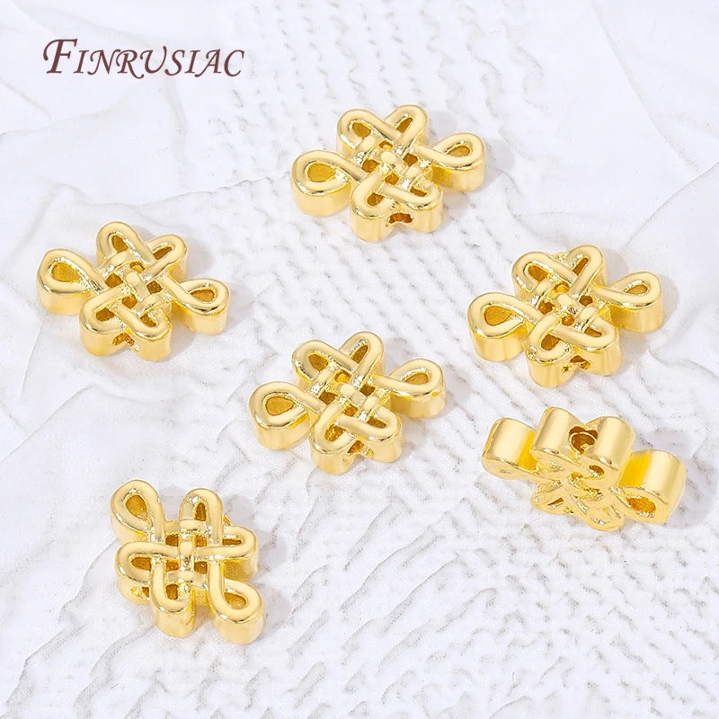 18K Gold Plated Brass Chinese Knot Spacer Beads – DIY Jewelry Jewelry Spacer Beads P3
