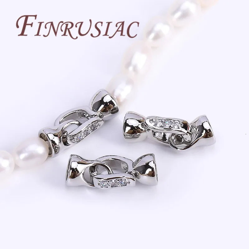 18K Gold Plated Bracelet Clasps – Zircon DIY Jewelry Connectors Jewelry Clasps P3