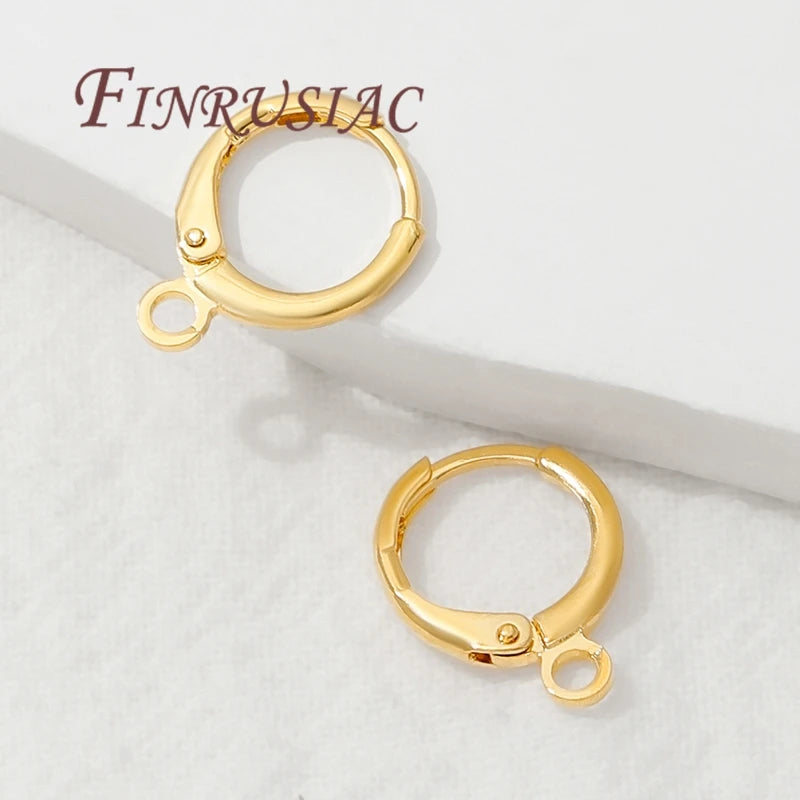 15mm 18K Gold Plated Earring Hooks & Hoops | DIY Jewelry Earring Jewelry Findings P3